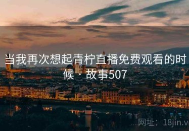 当我再次想起青柠直播免费观看的时候 · 故事507