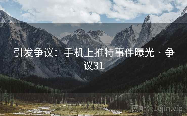 引发争议：手机上推特事件曝光 · 争议31