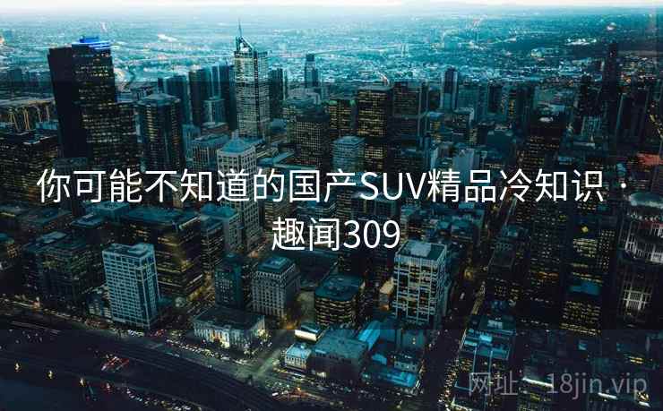 你可能不知道的国产SUV精品冷知识 · 趣闻309